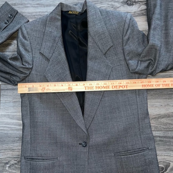 Kingsridge wool Women’s pure wool gray black career blazer Size 6 approximately - Picture 8 of 10